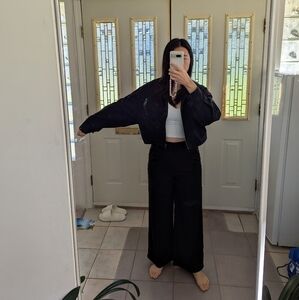 Cropped Navy Jacket - Oat + Fort